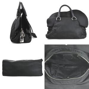 Prada Tessuto Ruffle bag Bauletto Shoulder Black